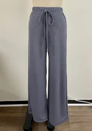 High Rise Tie Front Sweatpants