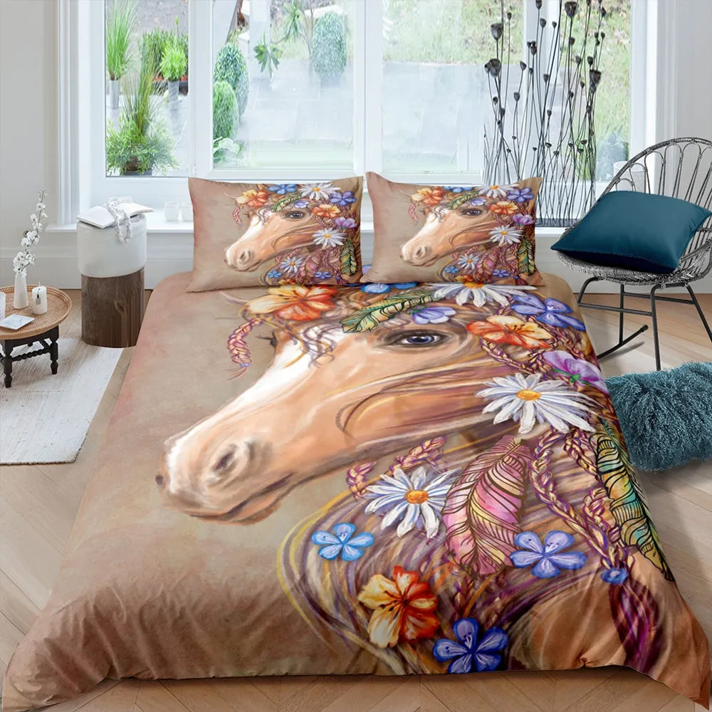 Horses Bedding Sets - 10 Designs (All Sizes Available)
