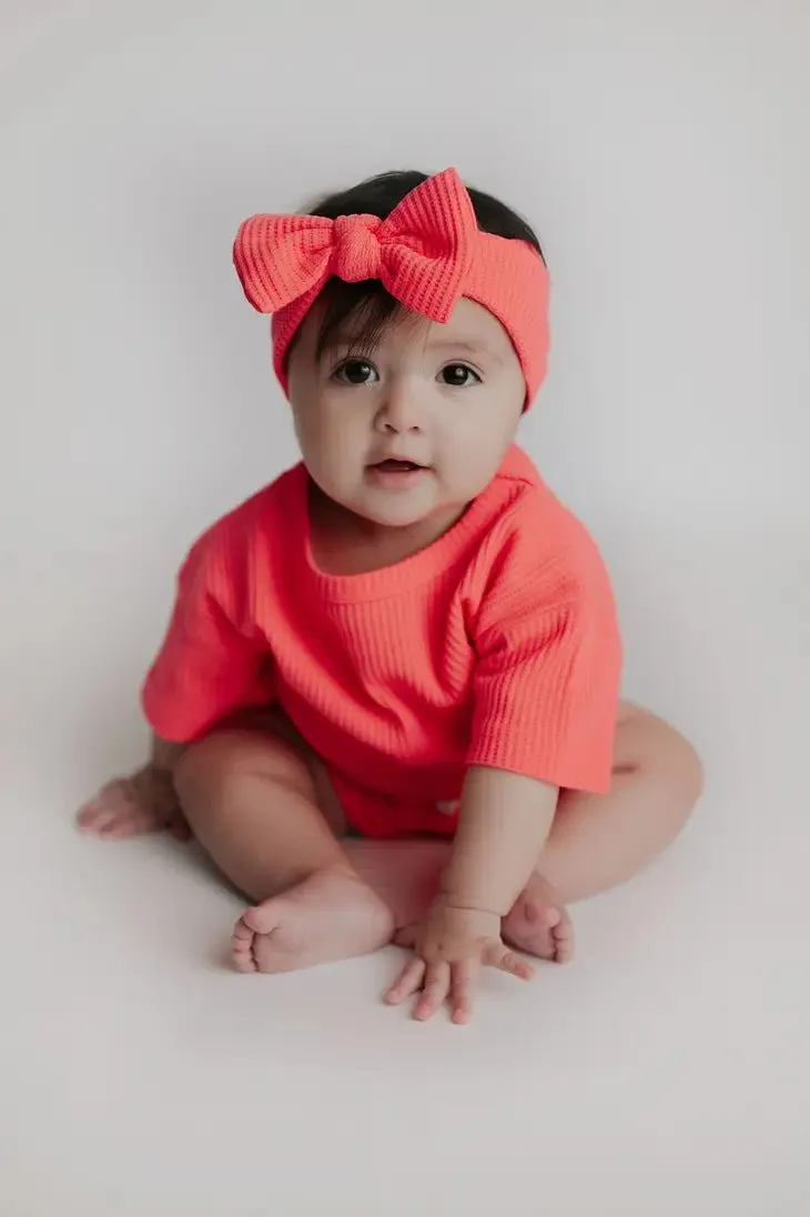 Hot Neon Pink Summer Waffle 3 Piece Set