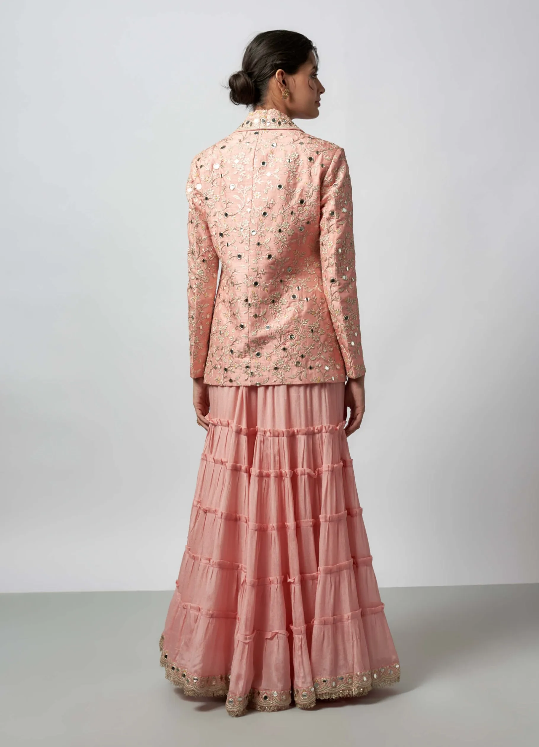 Ikshita pink sharara and blazer