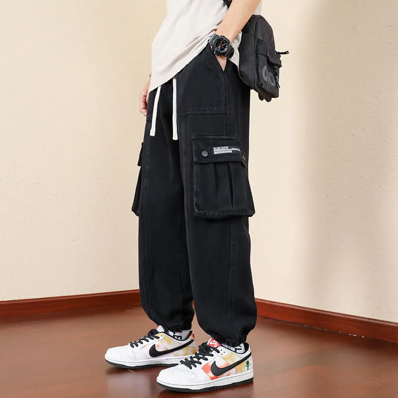 INSTOCK-Straight overalls for men, autumn large size loose casual