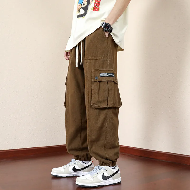 INSTOCK-Straight overalls for men, autumn large size loose casual