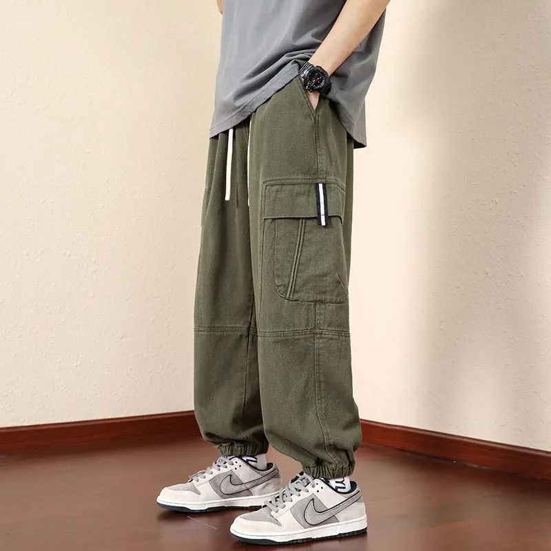 INSTOCK-Straight overalls for men, autumn large size loose casual