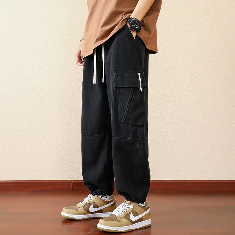 INSTOCK-Straight overalls for men, autumn large size loose casual