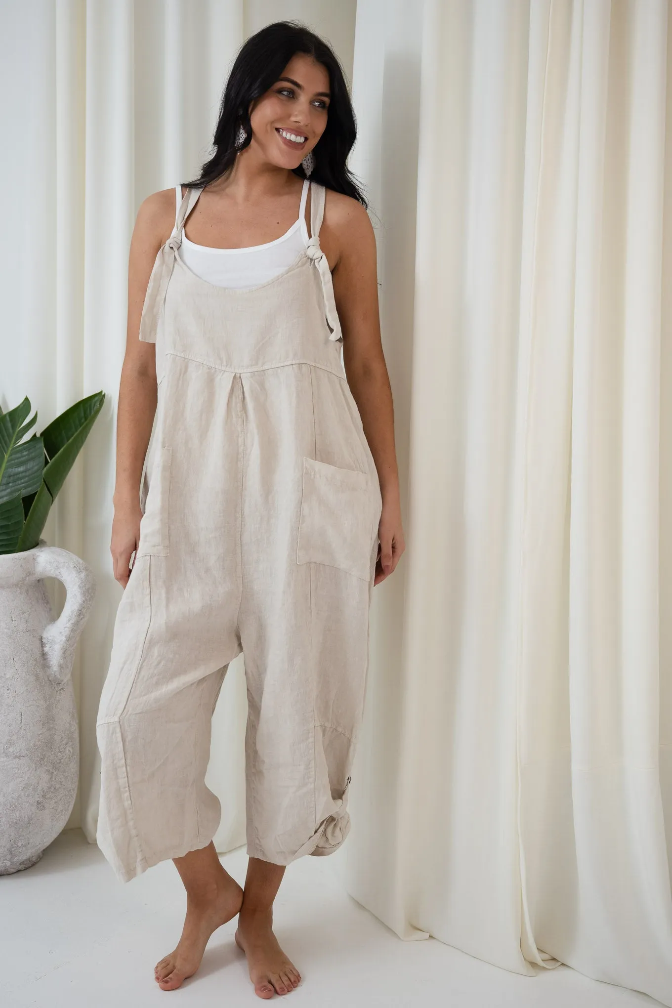 Jovie Baggy Jumpsuit | Beige