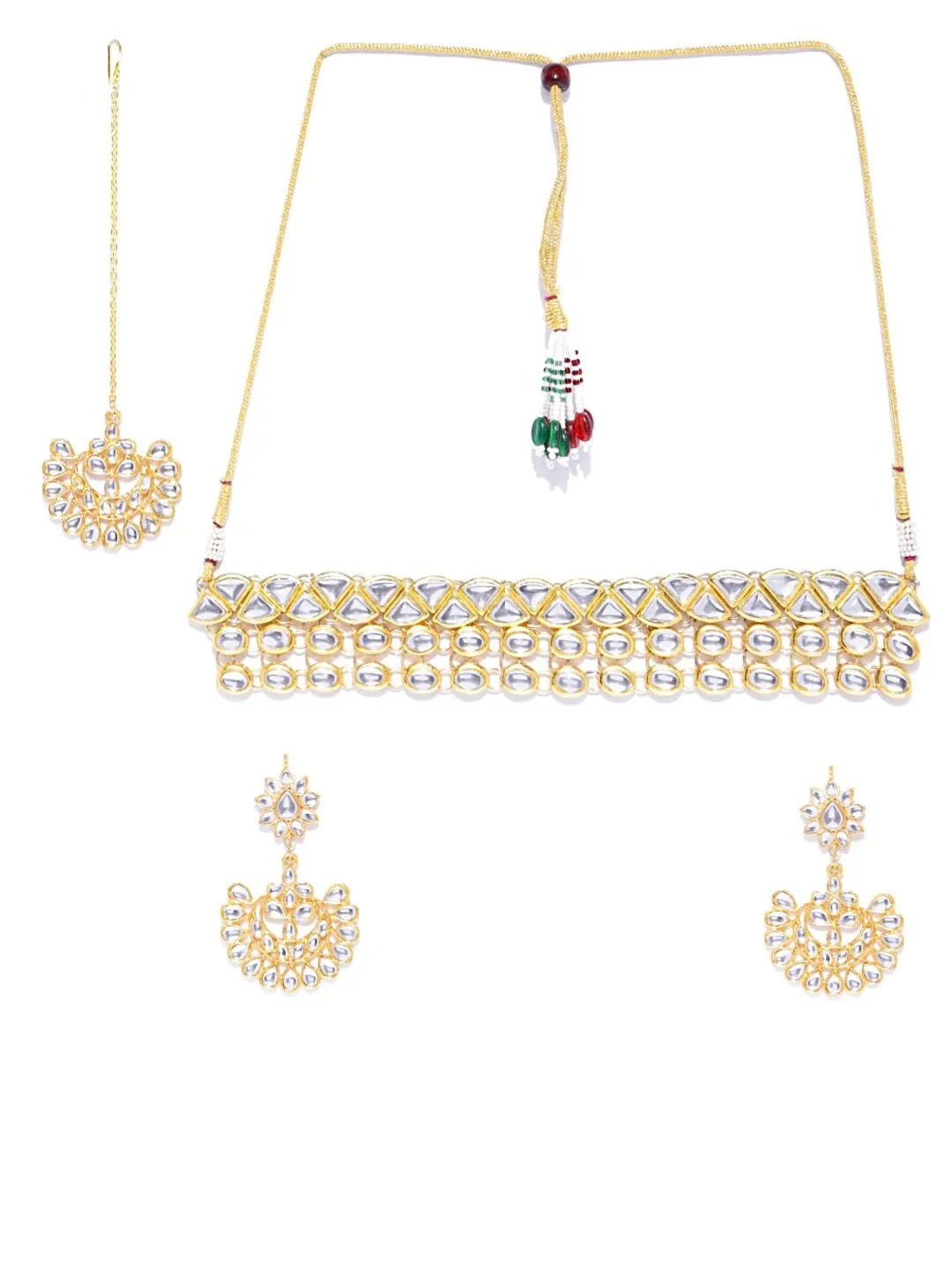 Karatcart Traditional Kundan Choker Necklace Set