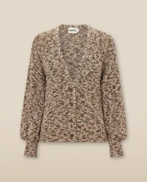 KIARA | Metallic Bronze Relaxed Cardigan