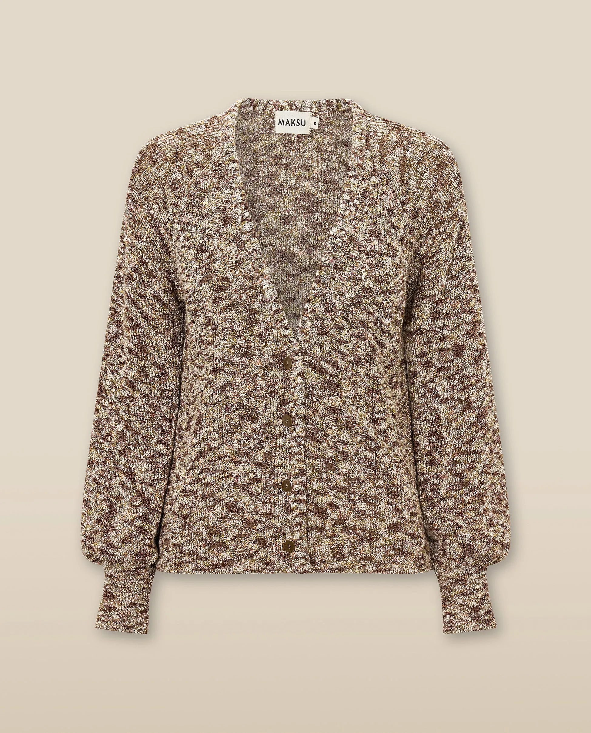 KIARA | Metallic Bronze Relaxed Cardigan