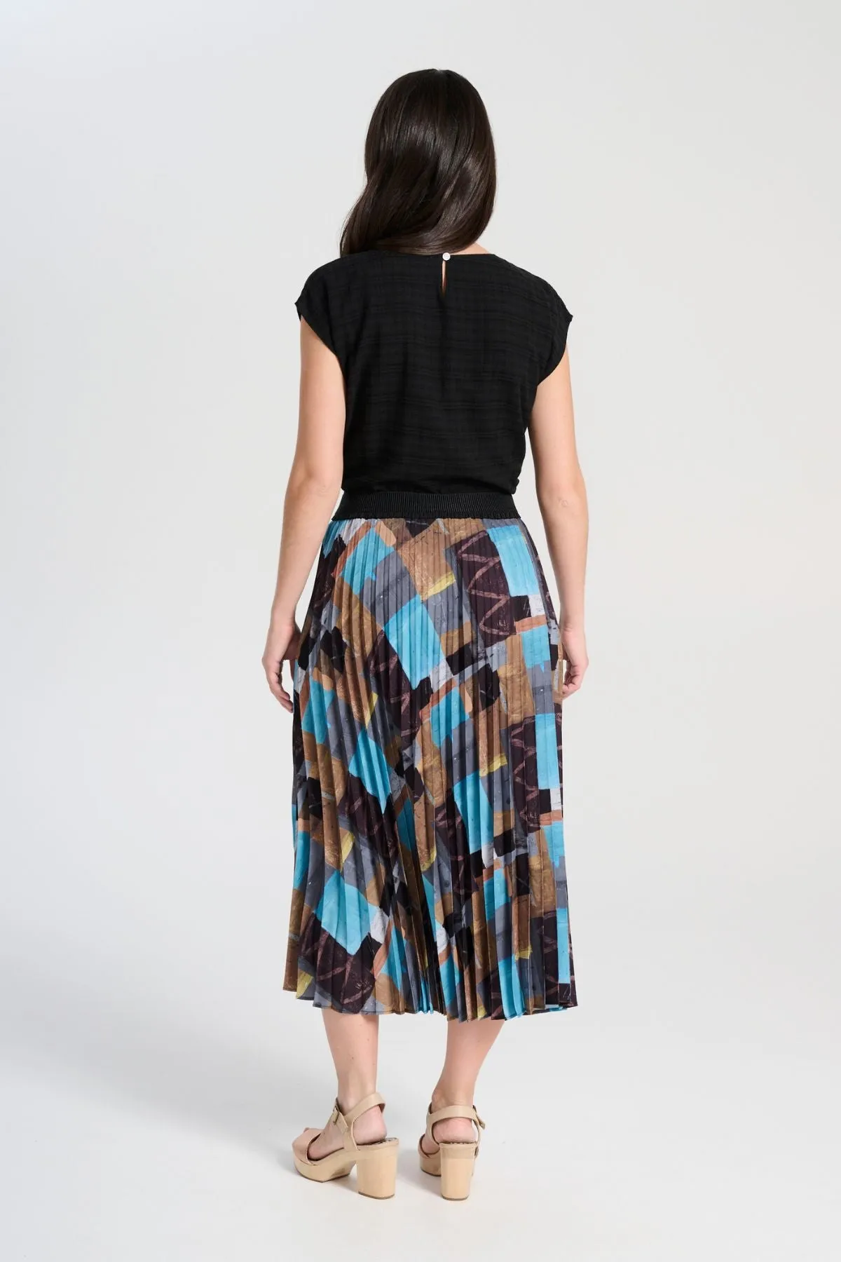 Kismet Pleated Skirt Azure