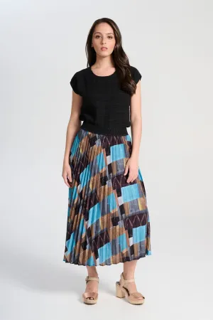 Kismet Pleated Skirt Azure