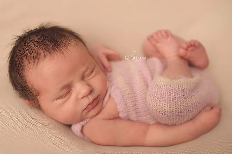 Knit striped romper Baby boy or girl overalls newborn photo prop choose your colours UK seller stripes baby prop