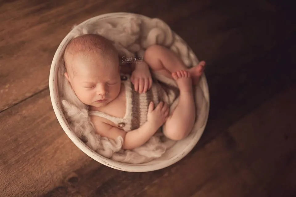 Knit striped romper Baby boy or girl overalls newborn photo prop choose your colours UK seller stripes baby prop