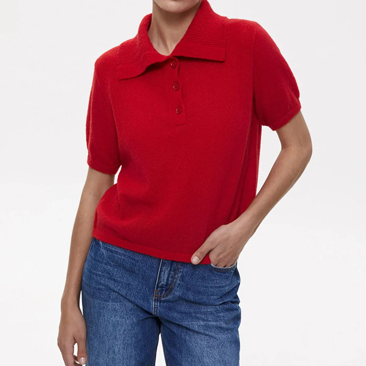 Knitted Short Sleeve T-Shirt Women Summer Casual Thin Sweater Pullovers 2025 Clothes Female Fashion Tees Tops T-Shirt