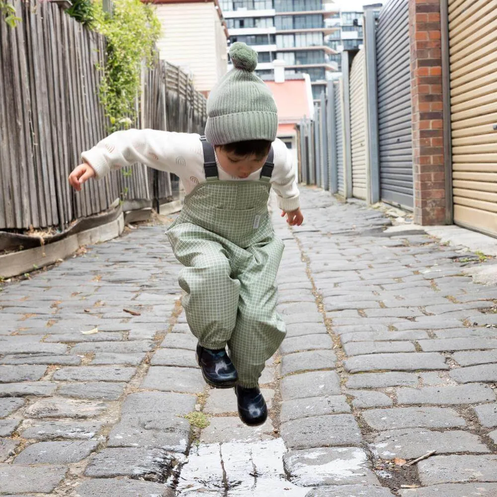 Kynd Baby Moss Grid Splashy Overalls