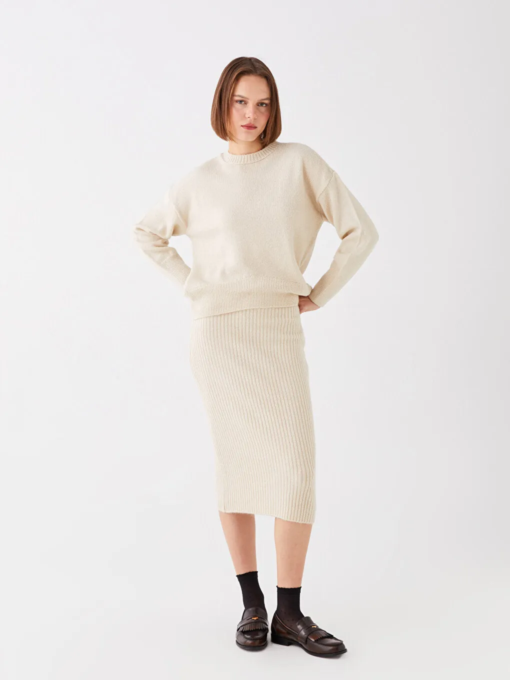 LC WAIKIKI Woman Waist Flat Knitwear Skirt