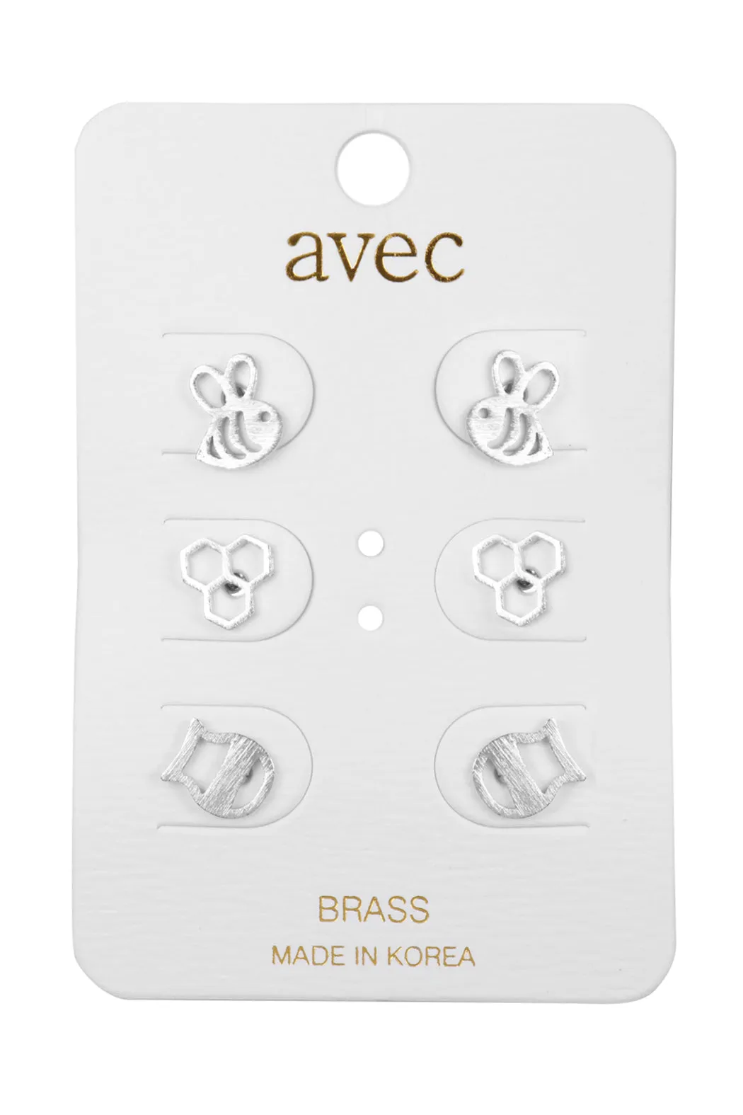 LEA700 - 3 PAIR SET BEE EARRINGS