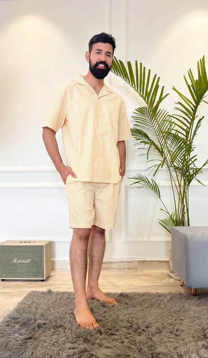 Lemon- LIT | Yellow Co-ord Set | LOUNGEWEAR SET | 100% Cotton