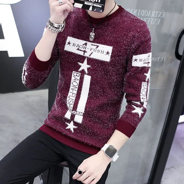 LENSTID 9 Styles 2018 Autumn Winter New Casual Sweater Men Pattern Knitted Pullovers Fashion Slim Fit Christmas Gift Male 6616#