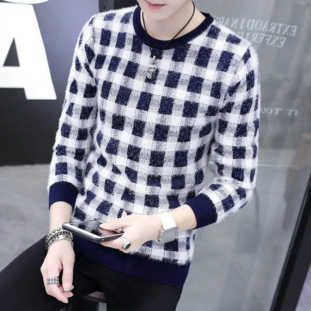 LENSTID 9 Styles 2018 Autumn Winter New Casual Sweater Men Pattern Knitted Pullovers Fashion Slim Fit Christmas Gift Male 6616#
