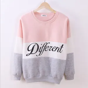 Letter Printed Women Pullover Tops Sweat Shirt Blouse Sweater Thick Tracksuits Sudaderas Y8