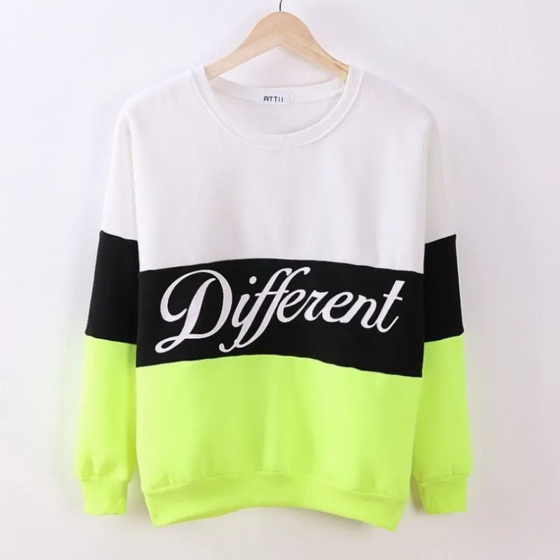 Letter Printed Women Pullover Tops Sweat Shirt Blouse Sweater Thick Tracksuits Sudaderas Y8