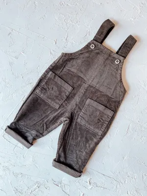 Licorice Corduroy Overalls