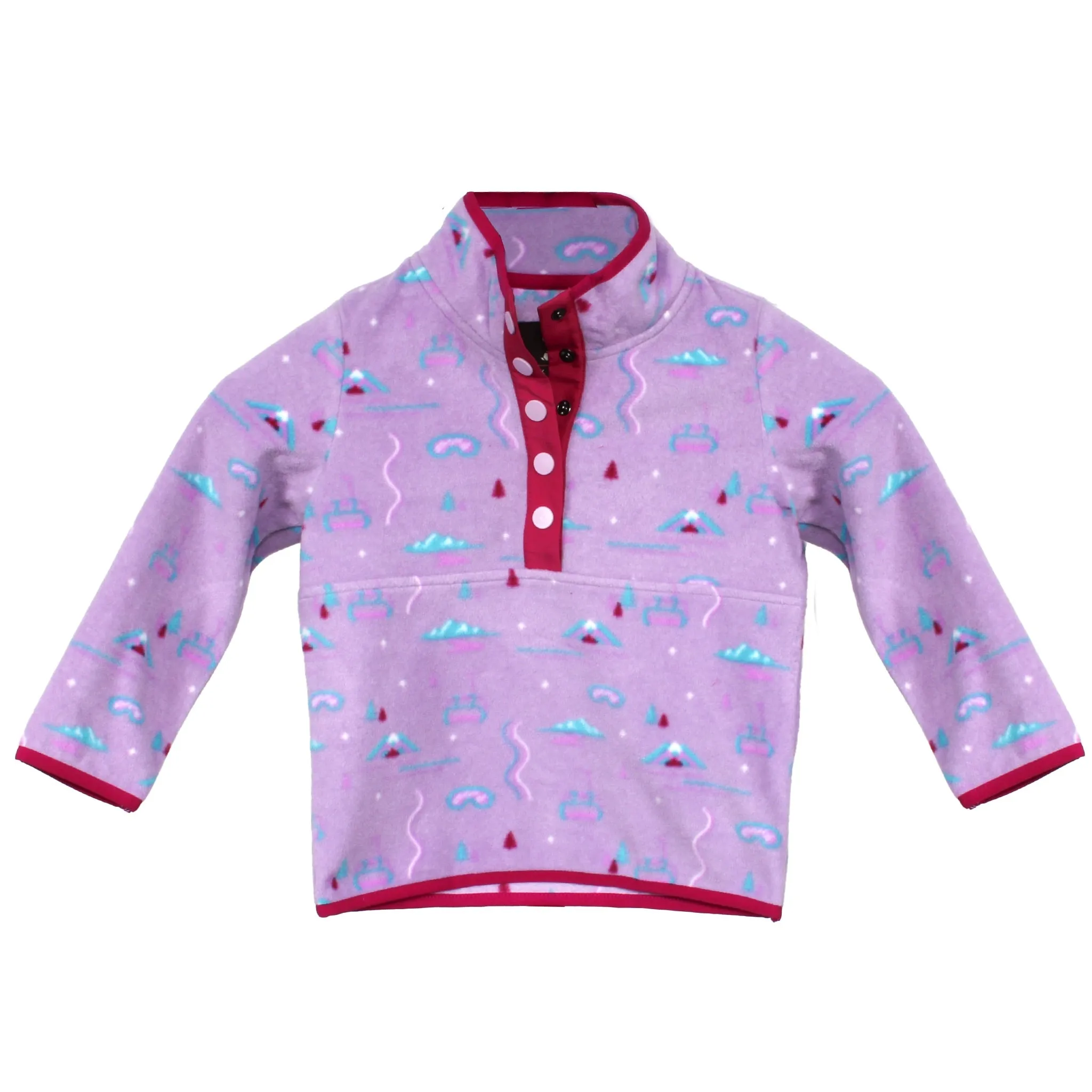 Lifty Fuschia Kids Fleece Quarter Button