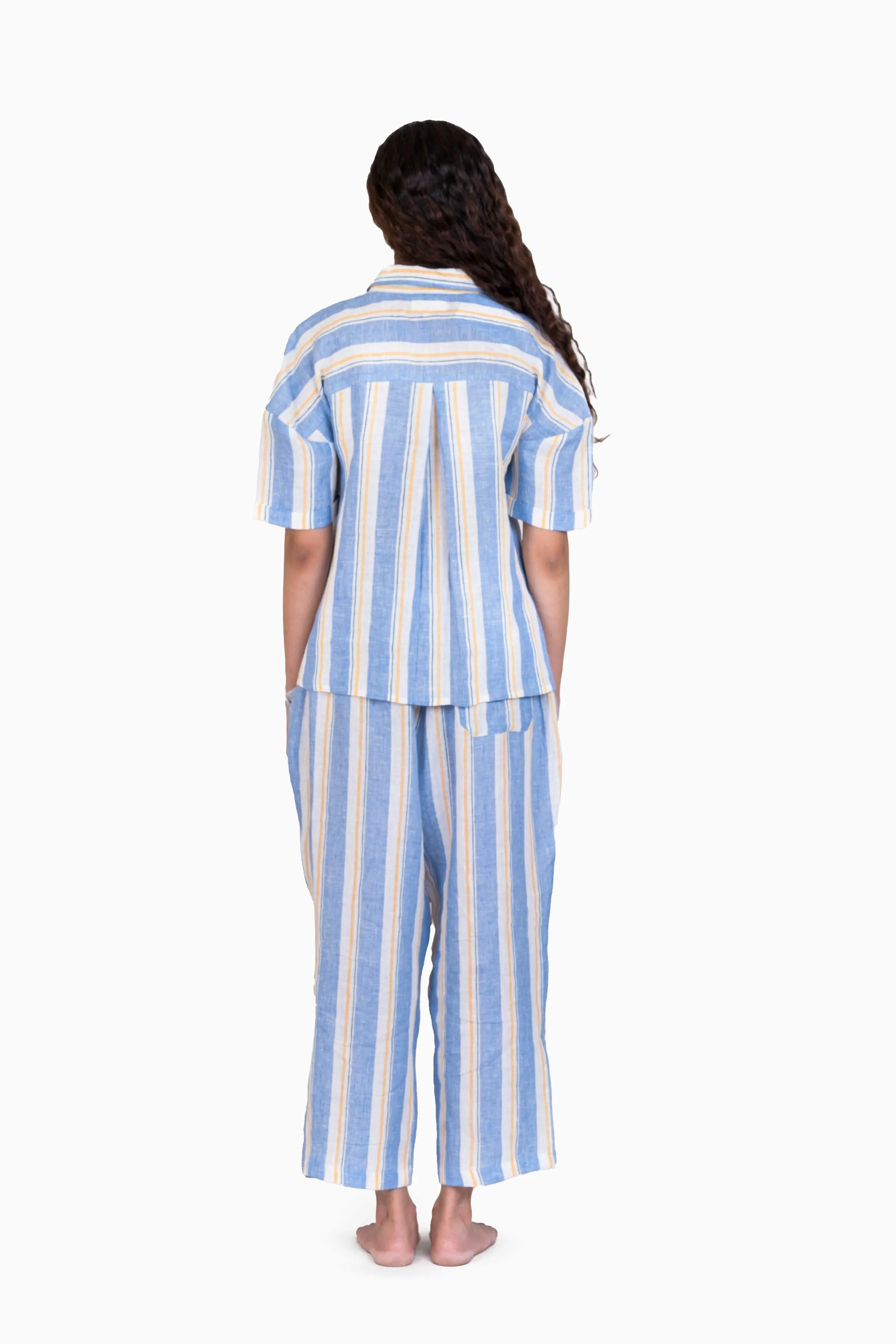 Linen Barbara Co-ord Set-Tiffany Blue