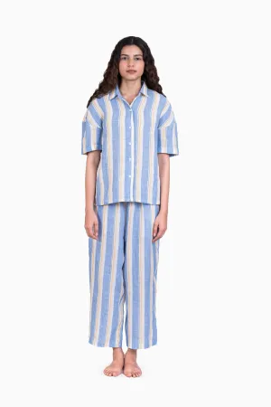 Linen Barbara Co-ord Set-Tiffany Blue
