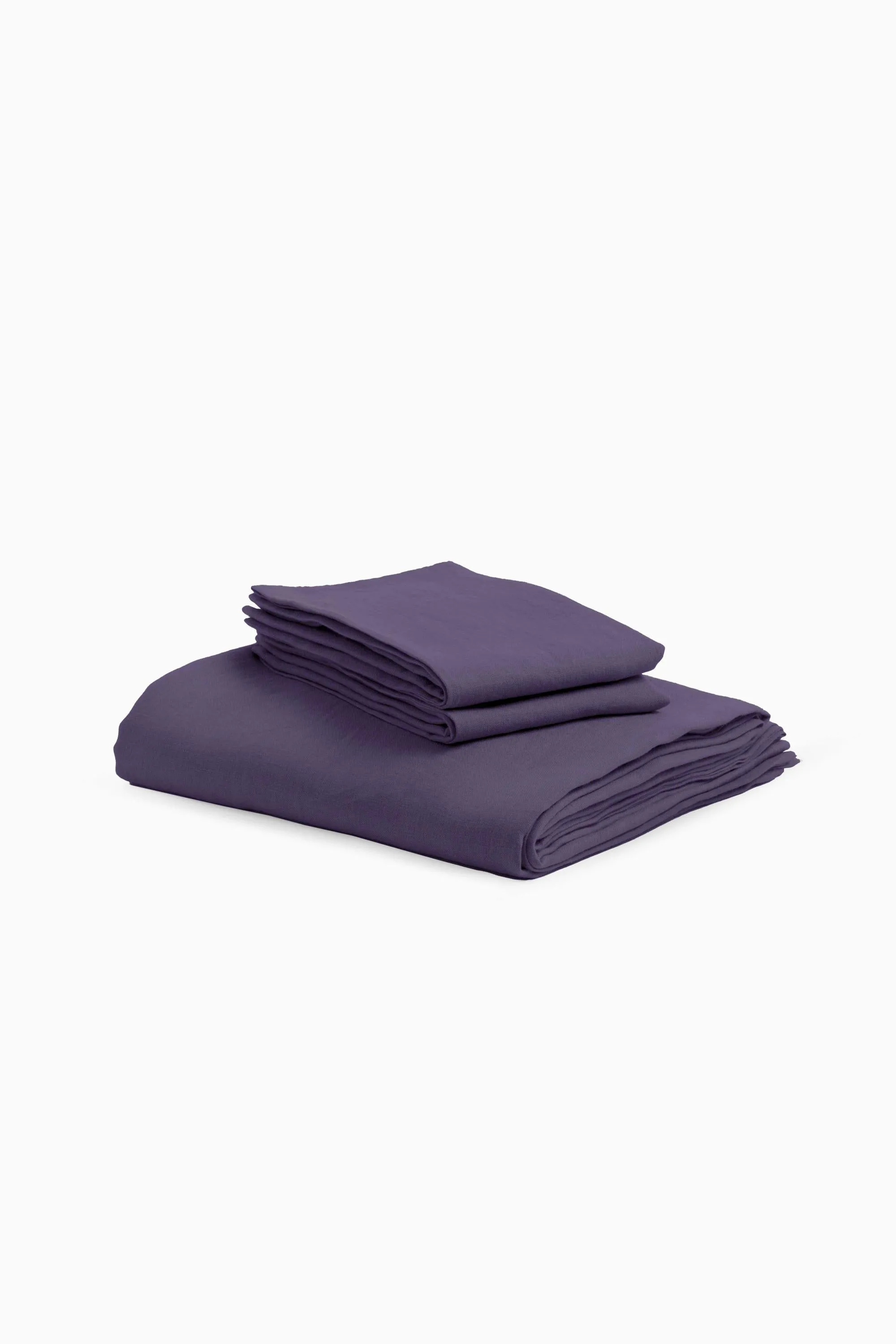 Linen Slumber Solid Bedsheet-Oatmeal