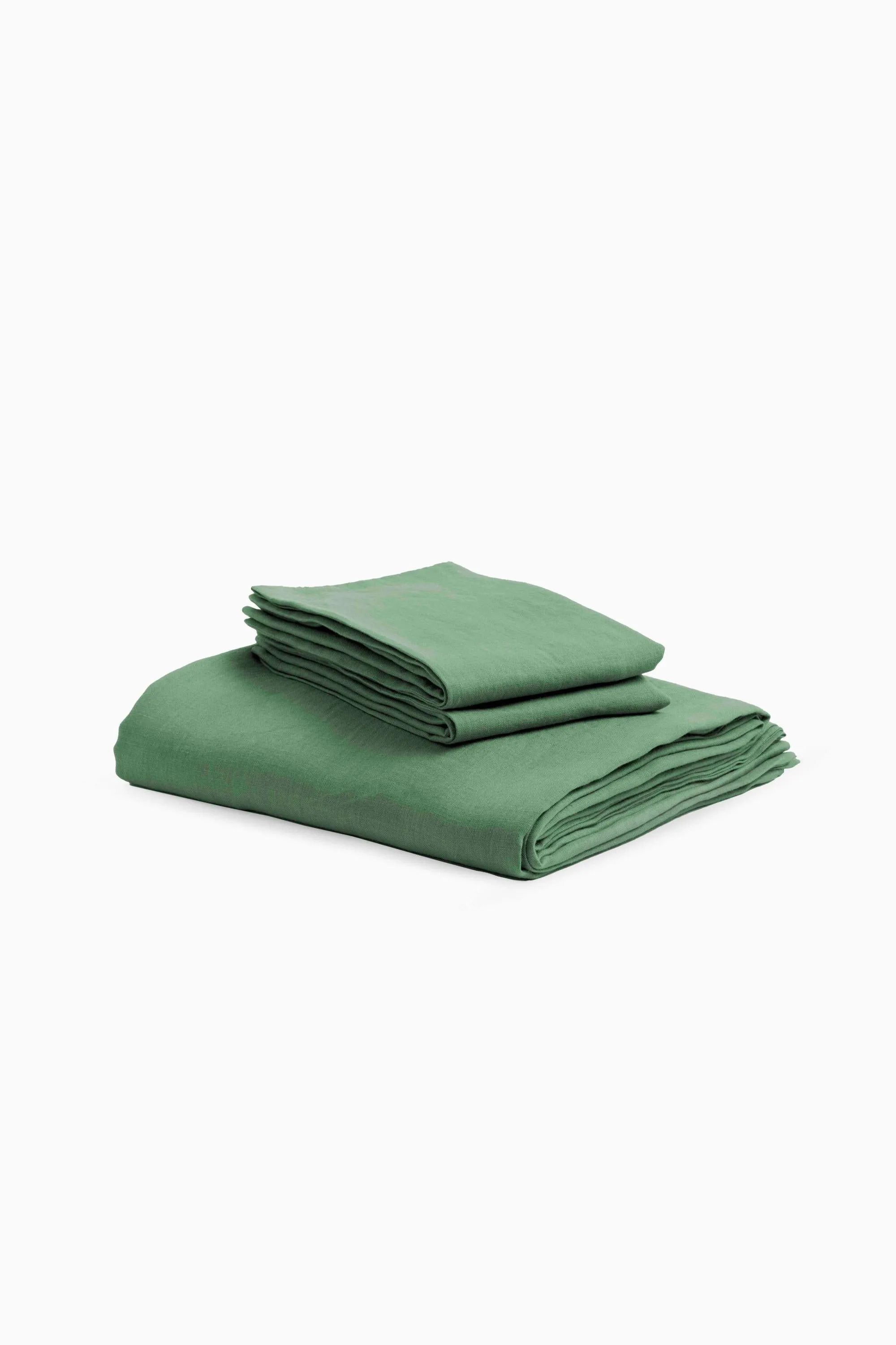 Linen Slumber Solid Bedsheet-Oatmeal