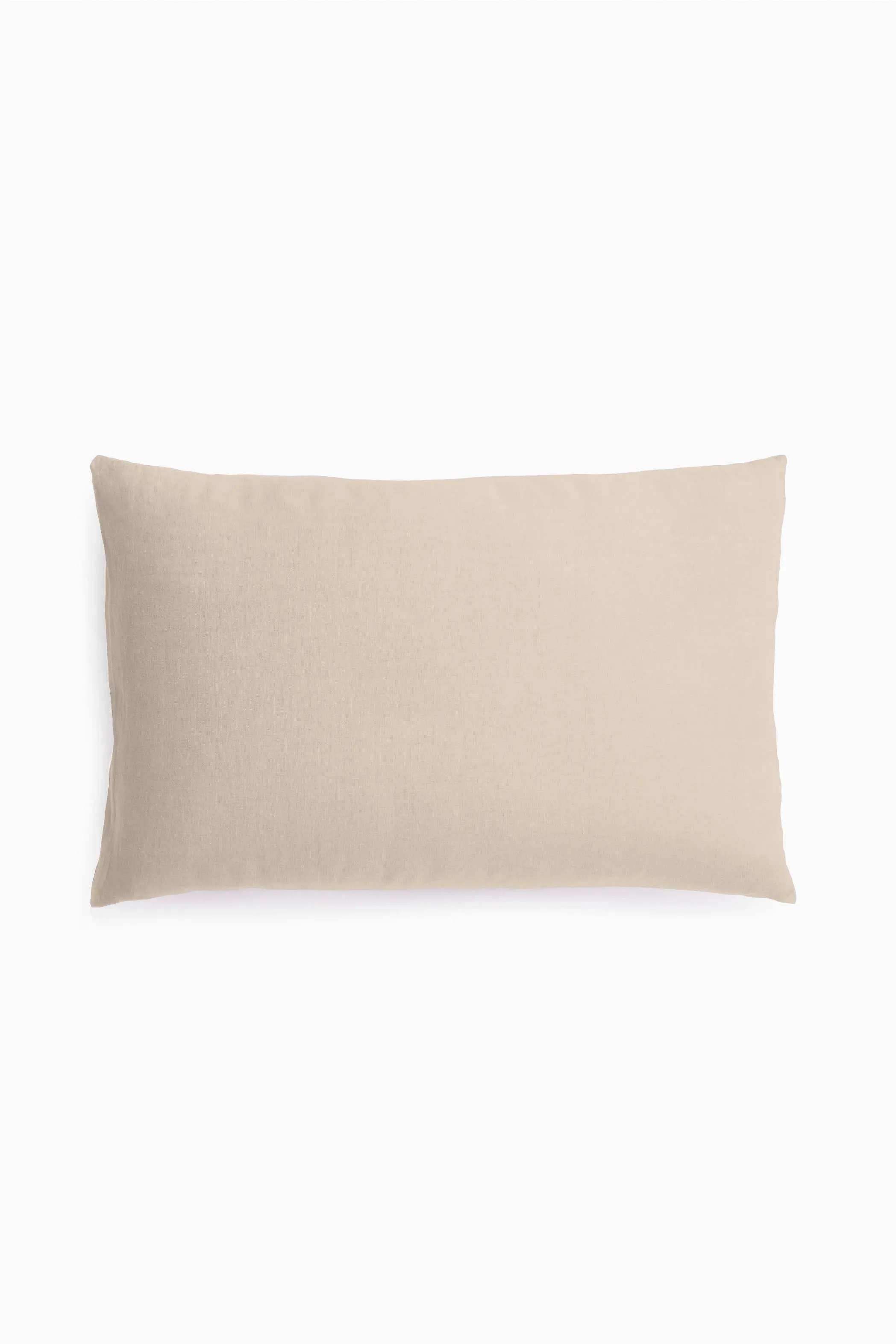 Linen Slumber Solid Bedsheet-Oatmeal