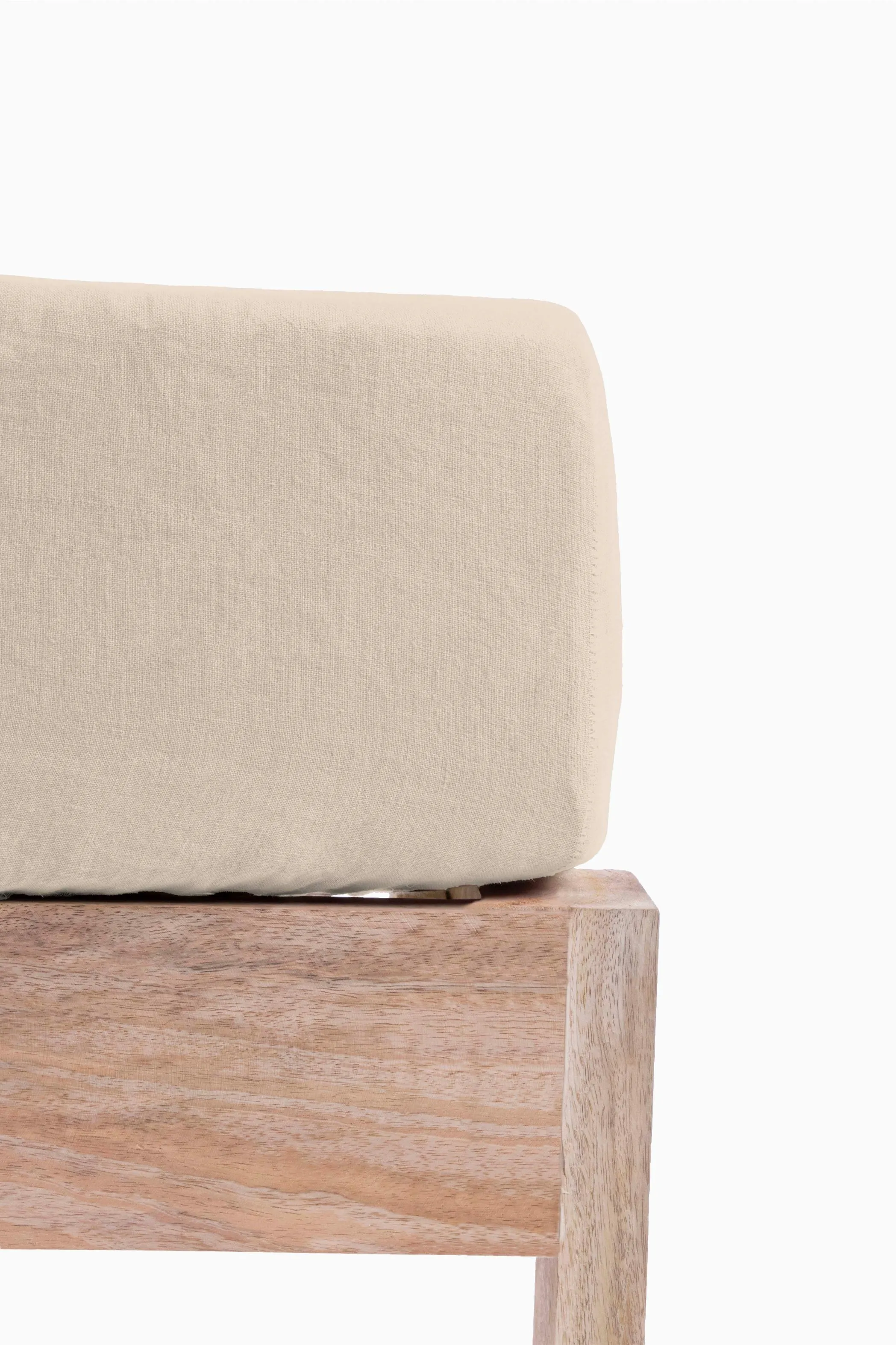 Linen Slumber Solid Bedsheet-Oatmeal