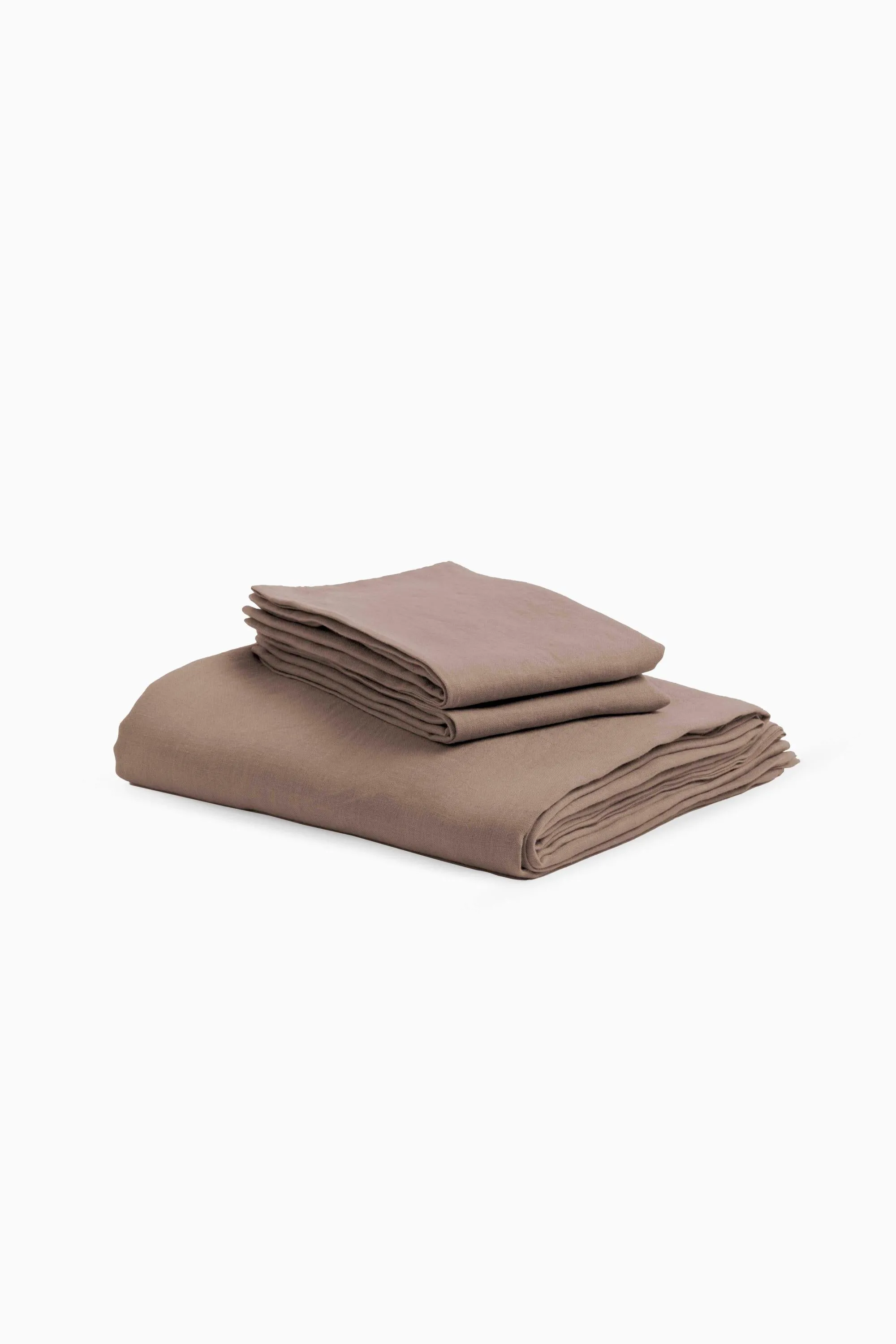 Linen Slumber Solid Sheet Sets-Dusty Gold