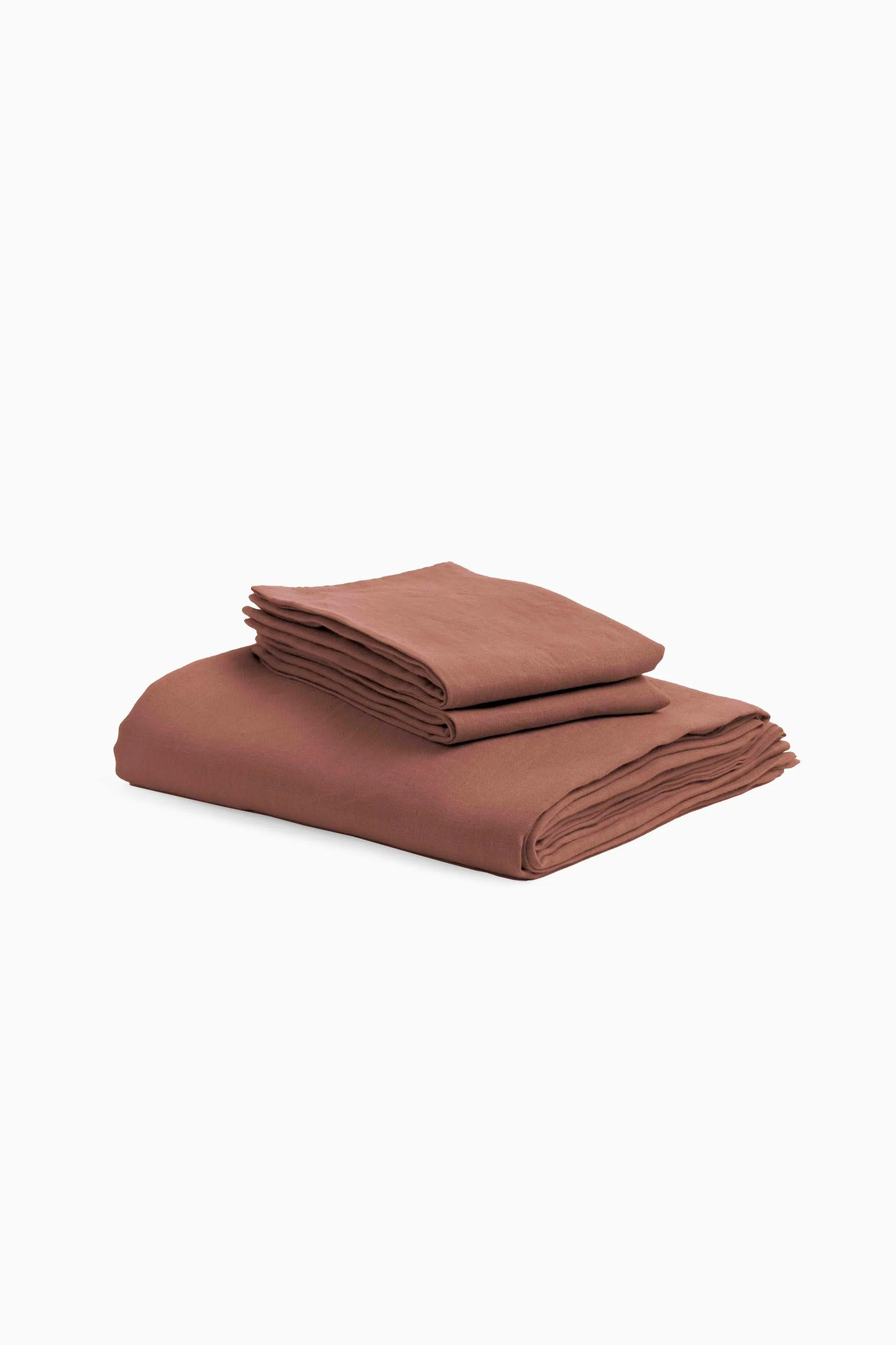Linen Slumber Solid Sheet Sets-Dusty Gold