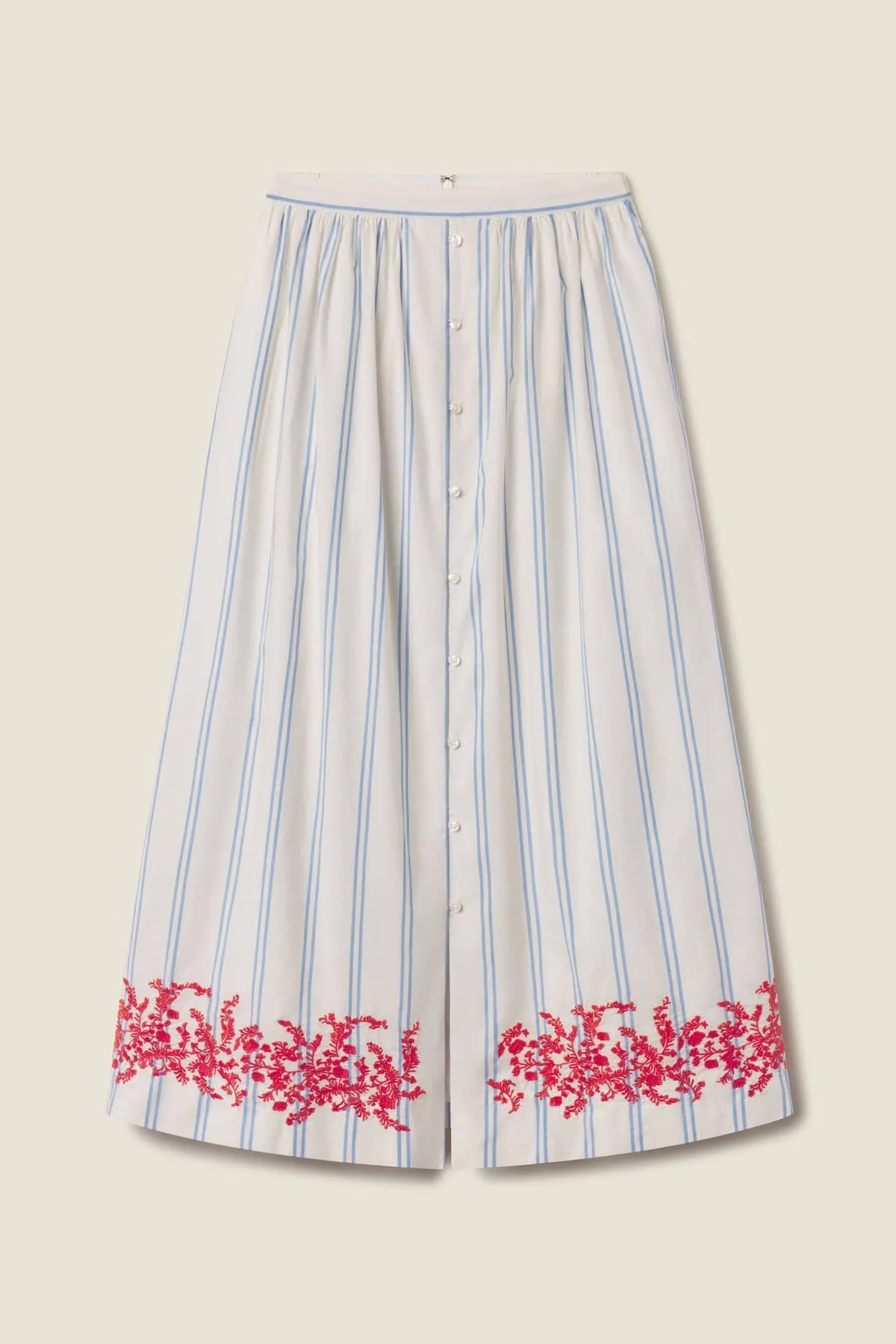 Lisette Skirt - Cerulean Stripe