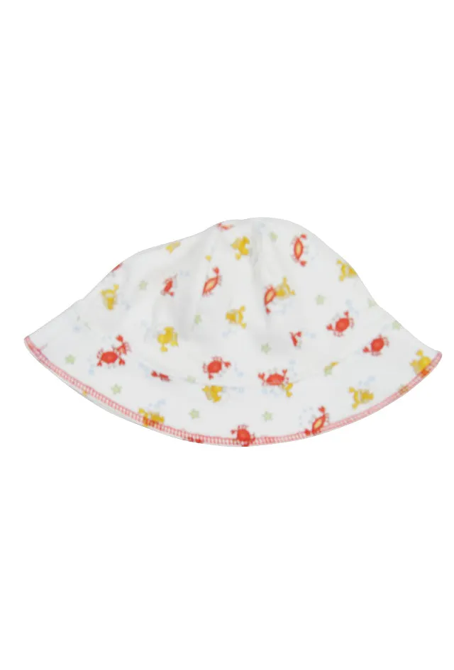 Lobster and Crabs and sun hat set  Baby Boy Sleeveless Romper