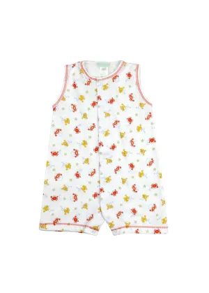 Lobster and Crabs and sun hat set  Baby Boy Sleeveless Romper