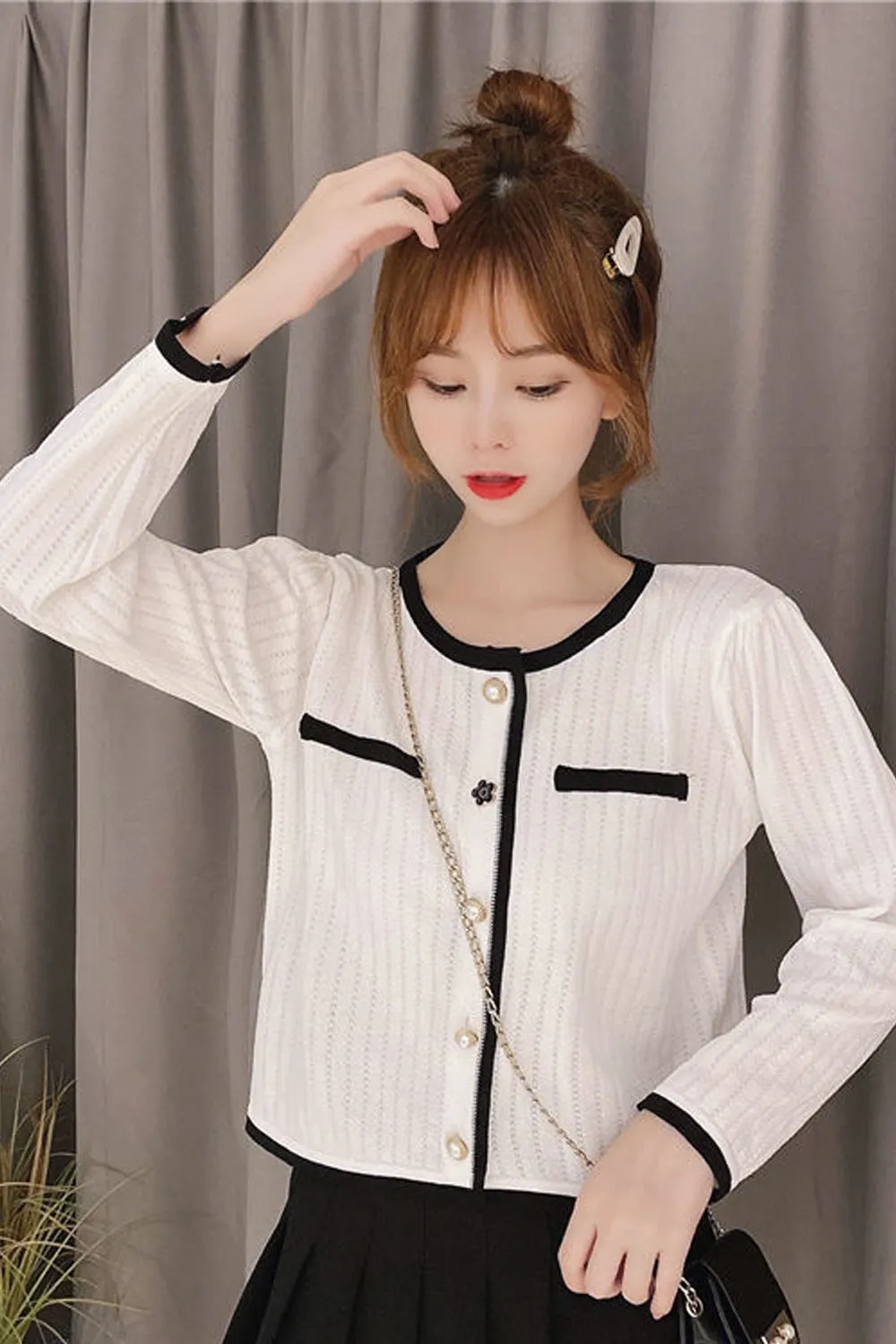 Long Sleeve Thin Elegant Cardigan Shirts