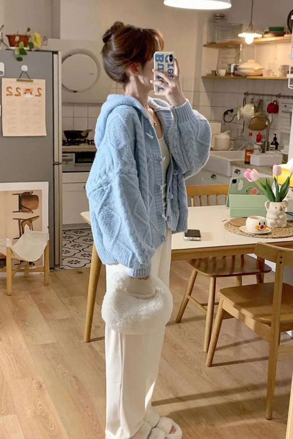 Loose Sweet Knitted Hooded Sweater