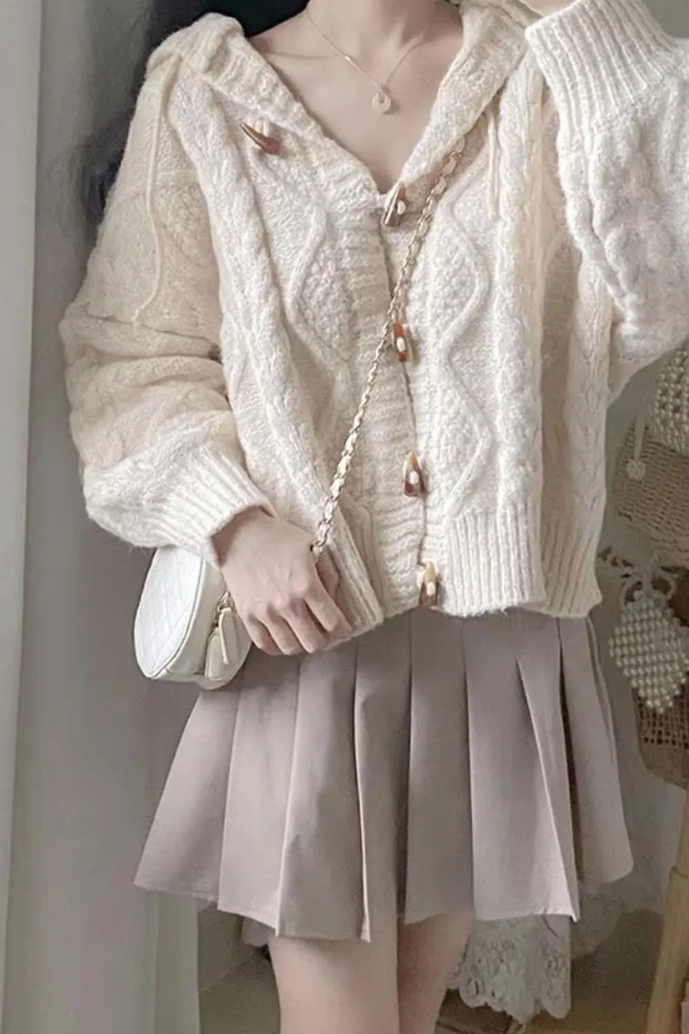Loose Sweet Knitted Hooded Sweater