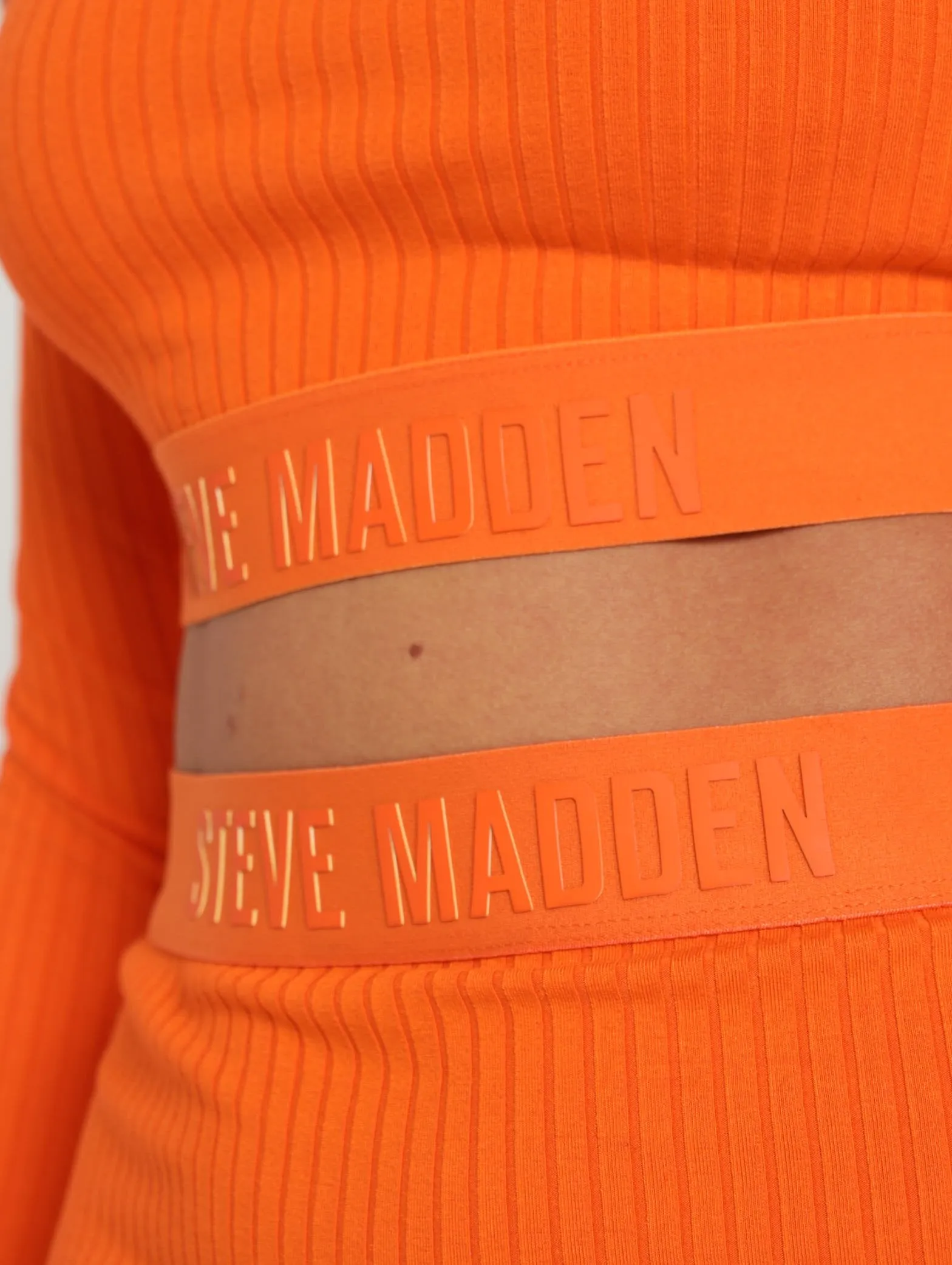 Magnolia High Waisted Midi-Bodycon Skirt - Orange