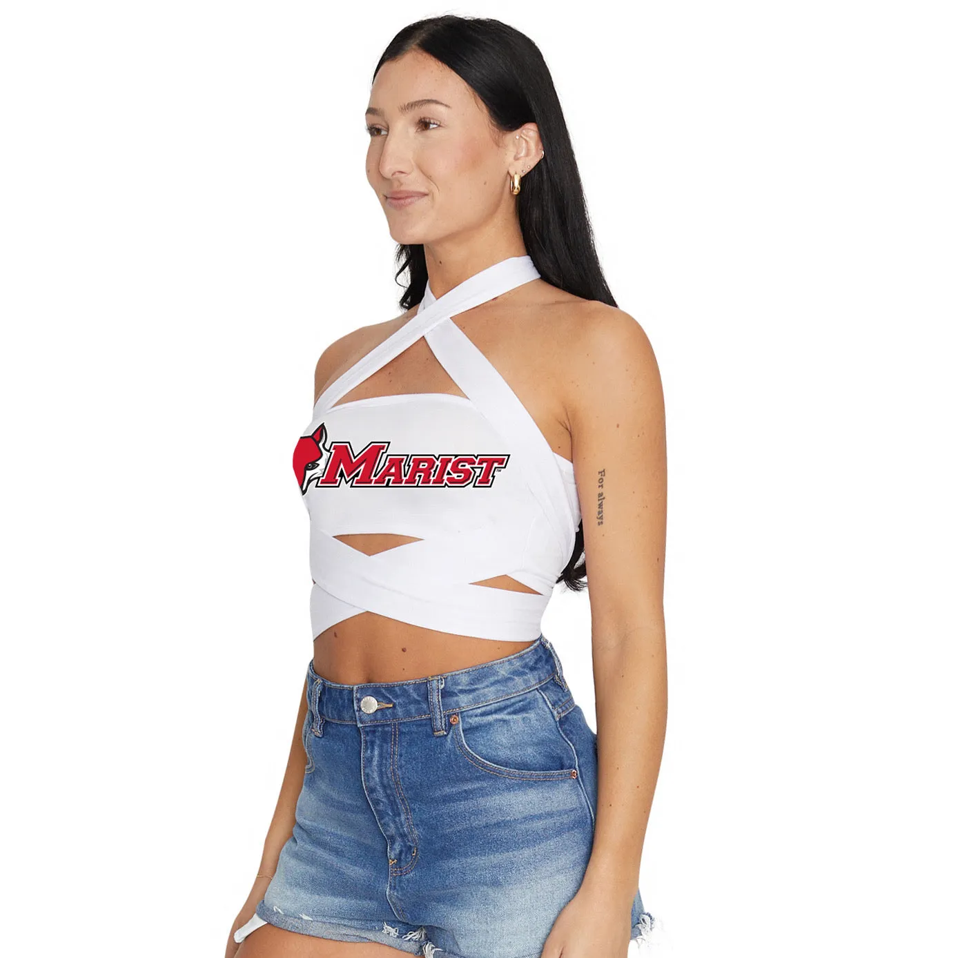 Marist White Multi Way Bandeau Top