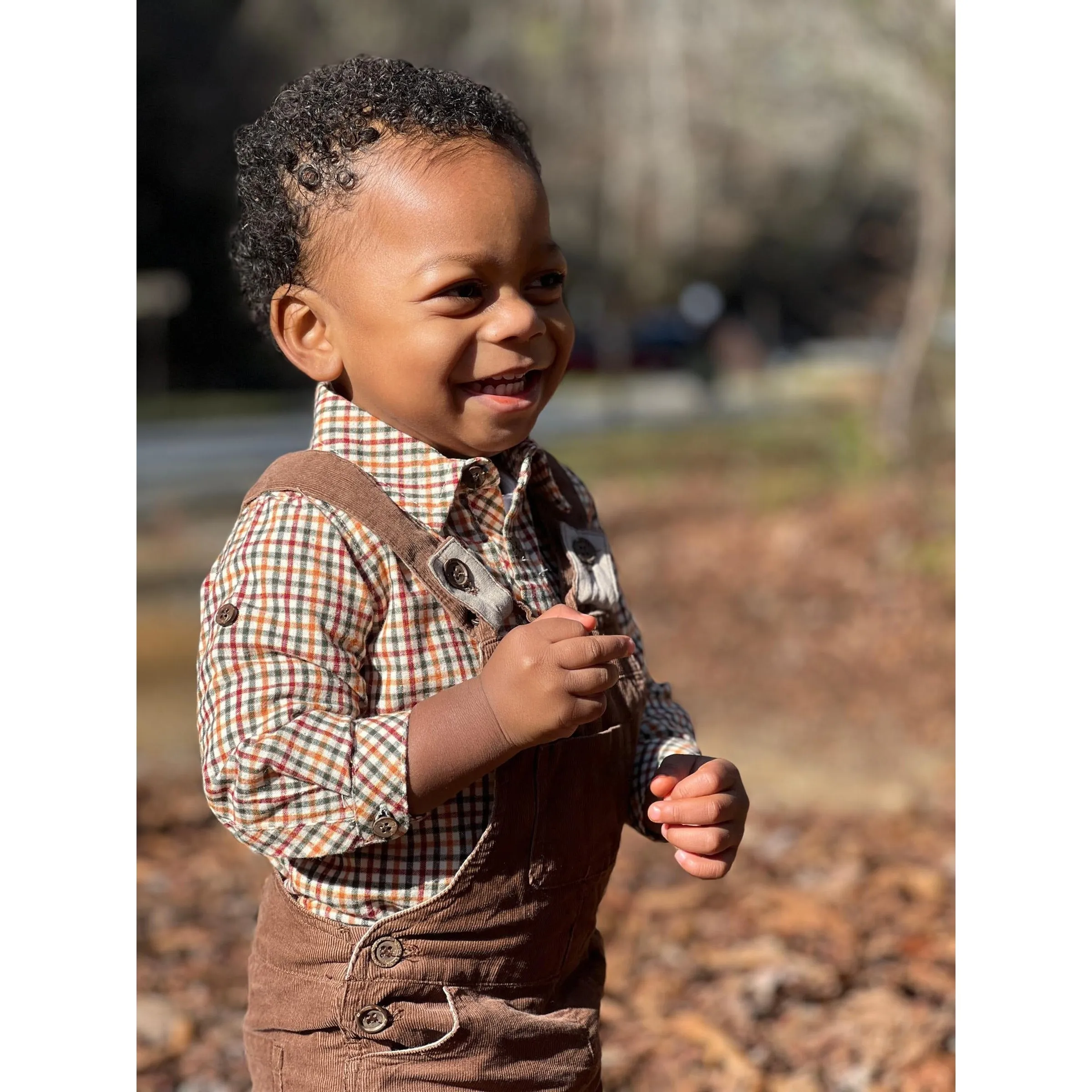 Me & Henry Harrison Cord Overalls - Brown