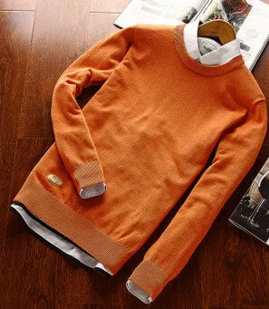 Men Classical Polo Sweater Man Causal Long Sleeve Cotton O Neck Spring Autumn Winter Pullovers Plus Size Knitwear