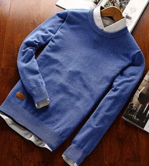 Men Classical Polo Sweater Man Causal Long Sleeve Cotton O Neck Spring Autumn Winter Pullovers Plus Size Knitwear