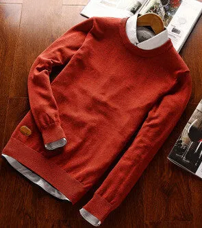 Men Classical Polo Sweater Man Causal Long Sleeve Cotton O Neck Spring Autumn Winter Pullovers Plus Size Knitwear