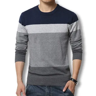 Men Pullover Casual Autumn Men's Sweater Slim Fit Fashion Pullover O Neck Sweater Plus Size Best Quality