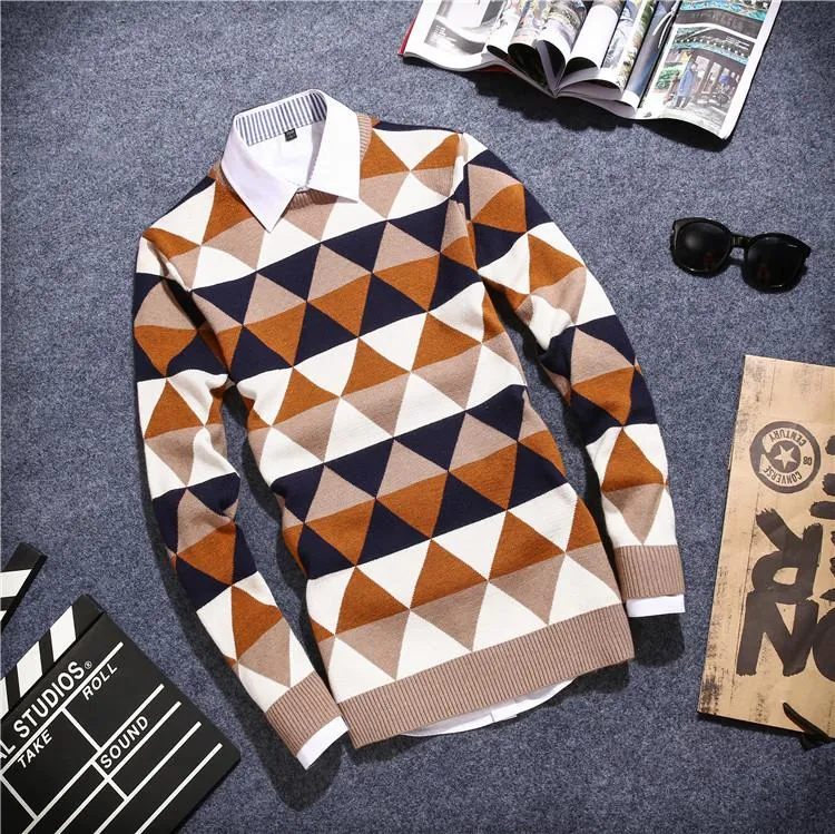 Men's Argyle Plaid Pullover
