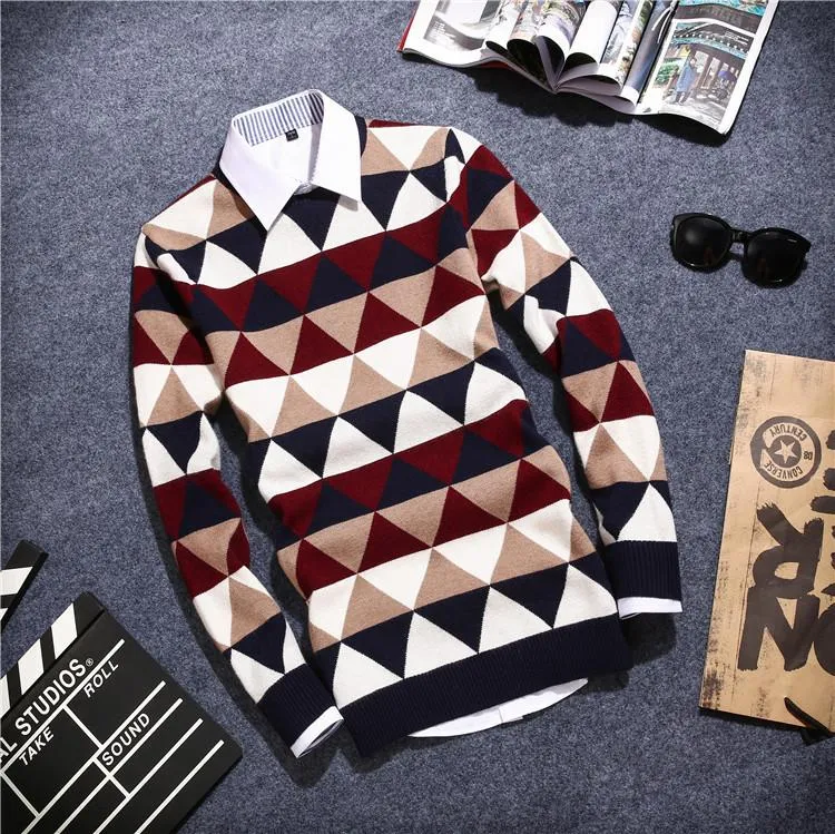 Men's Argyle Plaid Pullover